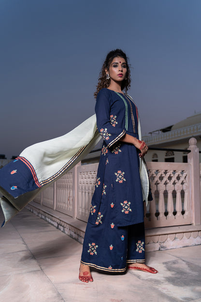NAVY BLUE MOROCCON SHARARA