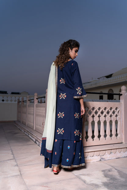 NAVY BLUE MOROCCON SHARARA