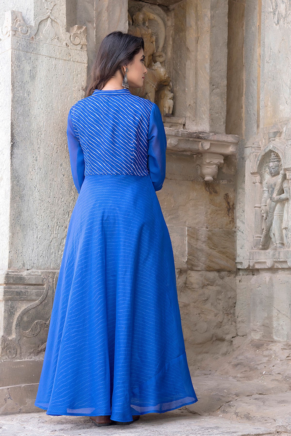 BLUE ASSYMETRIC DRESS