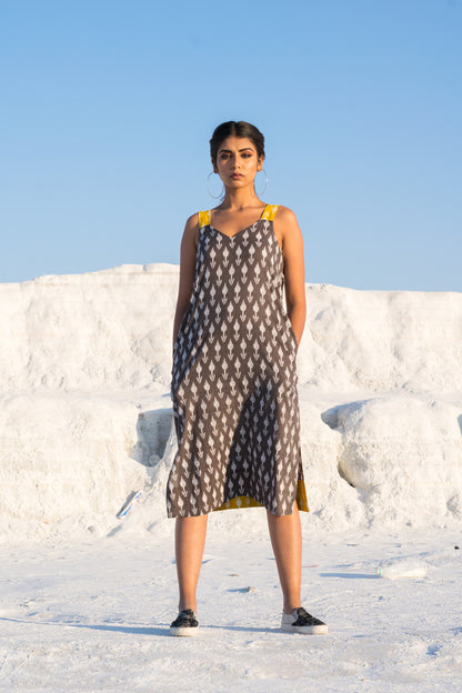 FIERY IKKAT DRESS
