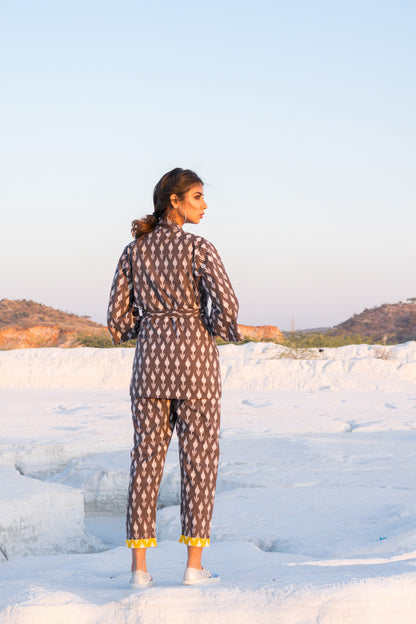 IKKAT BLAZER PANT SET