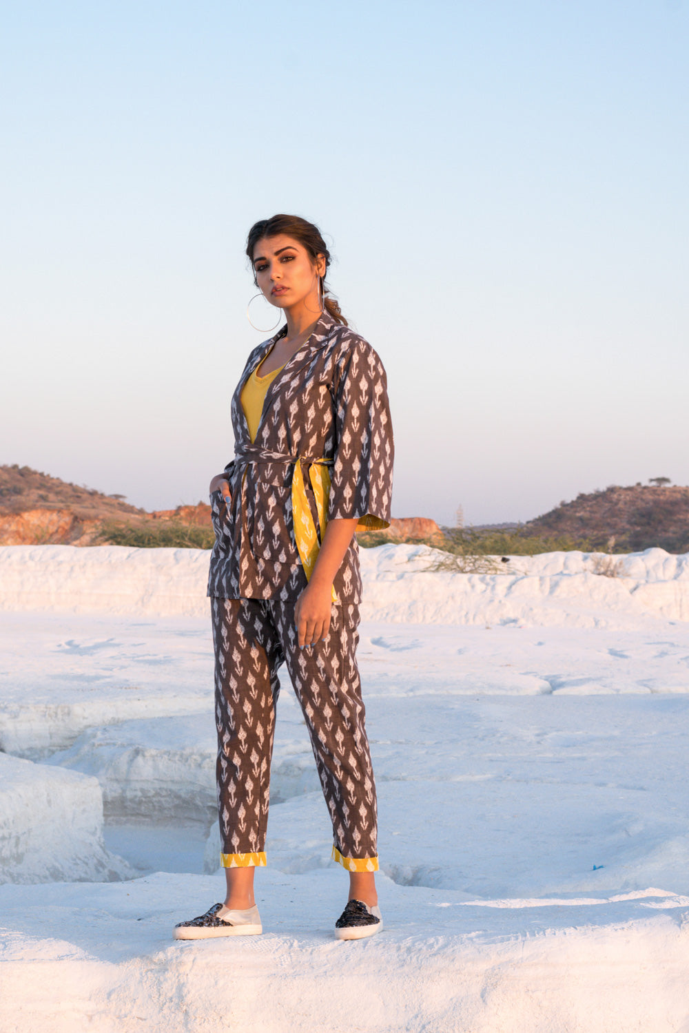 IKKAT BLAZER PANT SET