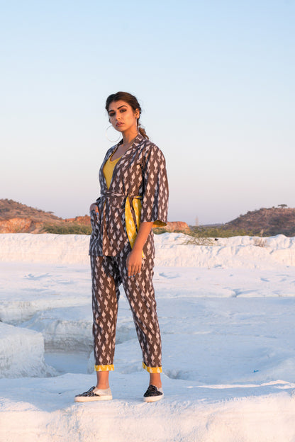IKKAT BLAZER PANT SET
