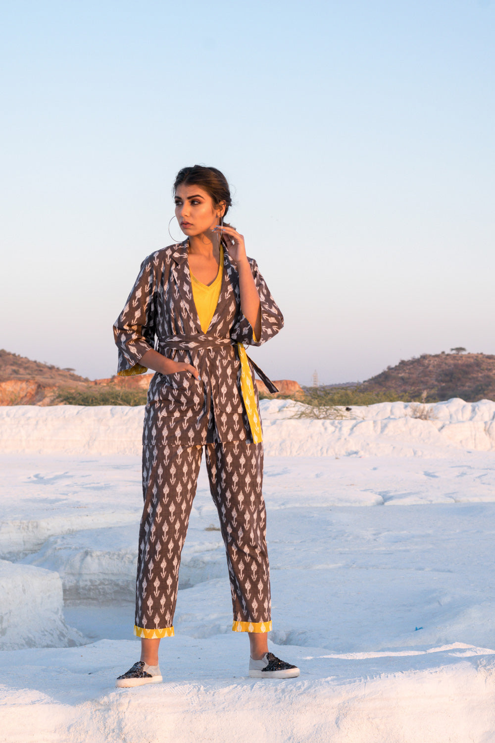 IKKAT BLAZER PANT SET