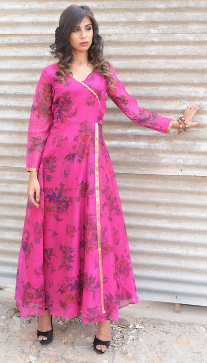 FUSCIA ANGARKHA DRESS