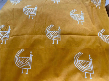 JAIPURI PEACOCK HANDBLOCK COTTON DRESS