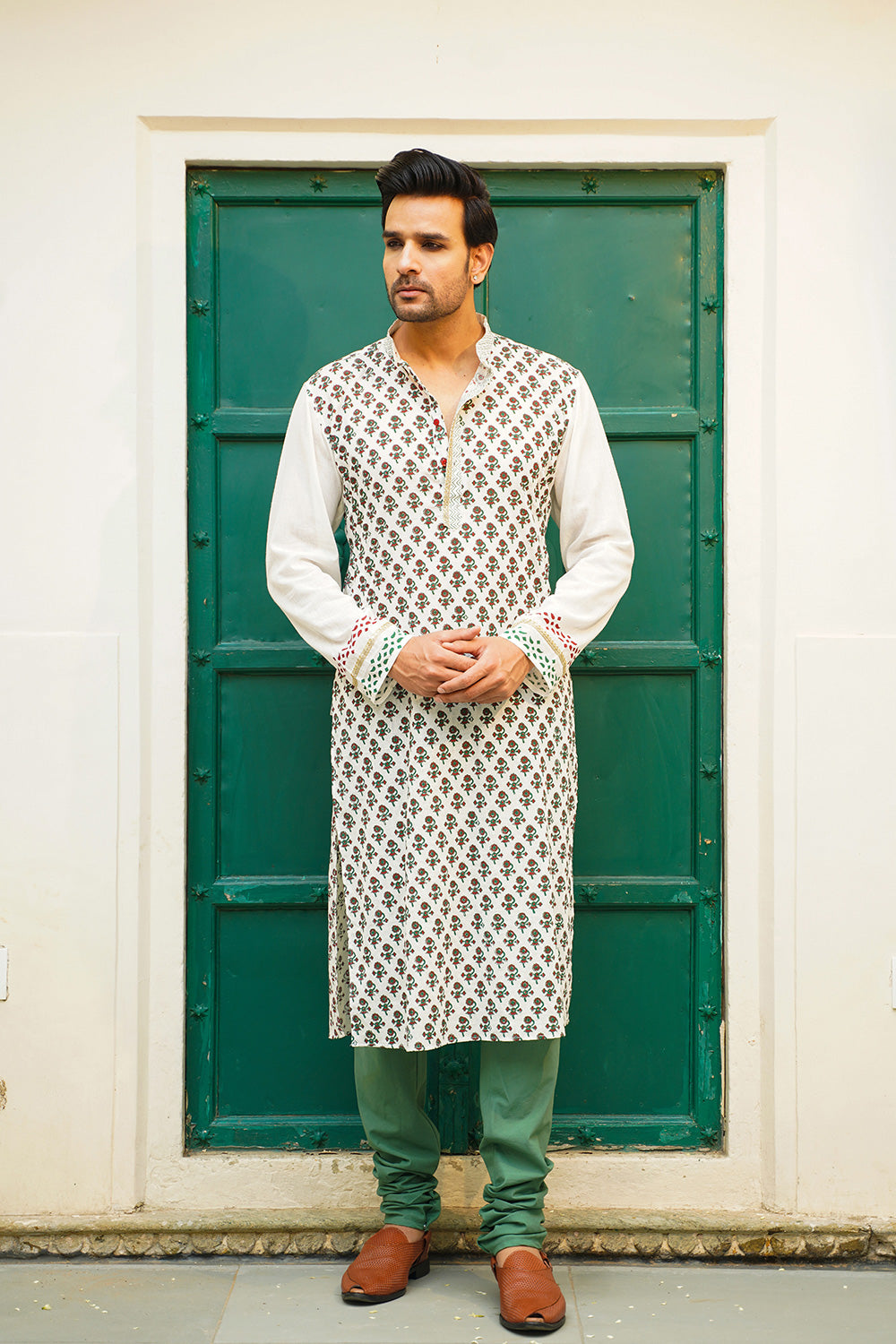 SANGANERI MEN'S KURTA