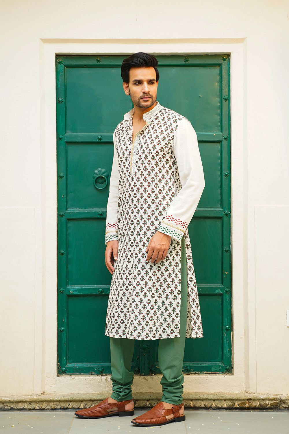 SANGANERI MEN'S KURTA