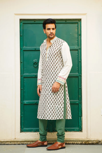 SANGANERI MEN'S KURTA