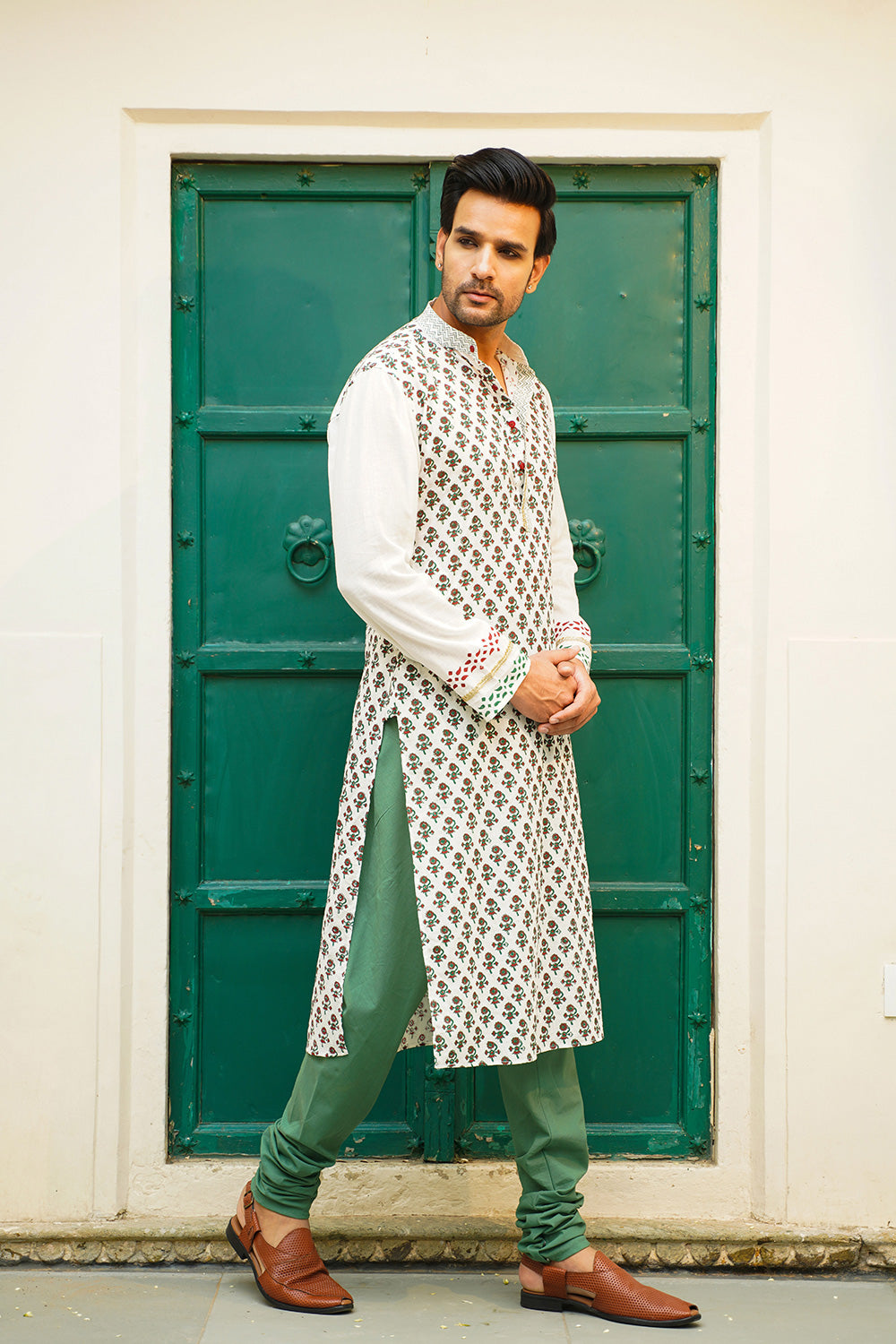 SANGANERI MEN'S KURTA