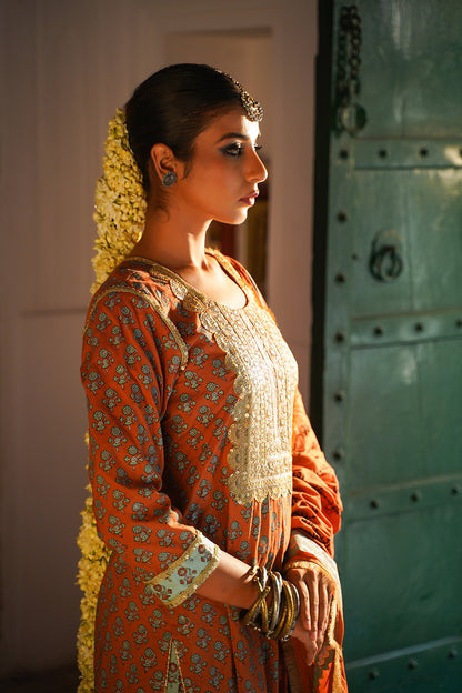 RUST PESHAWARI WOMEN SET