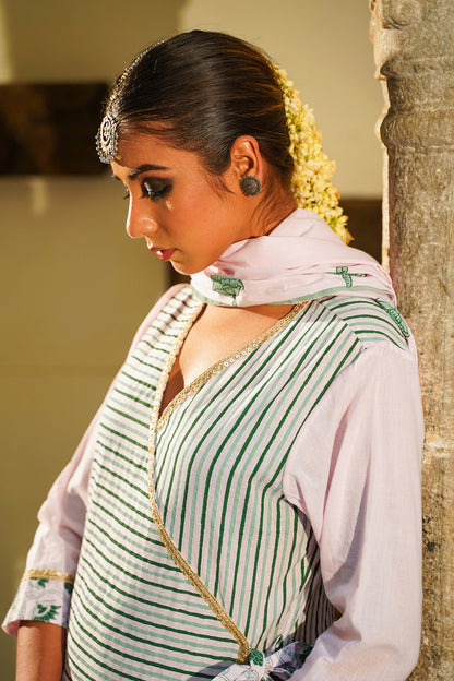 WOMEN'S ASSYMETRIC ANGARKHA SET