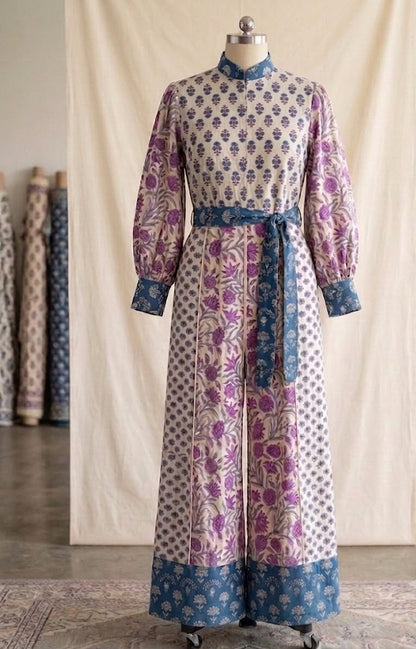MULTIPRINT COTTON JUMPSUIT