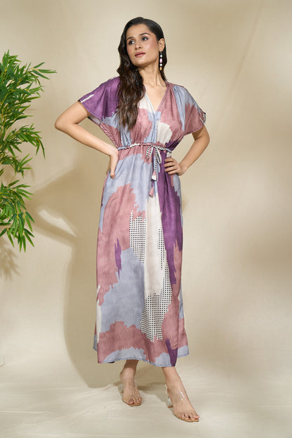 GEOMETRIC KAFTAN DRESS