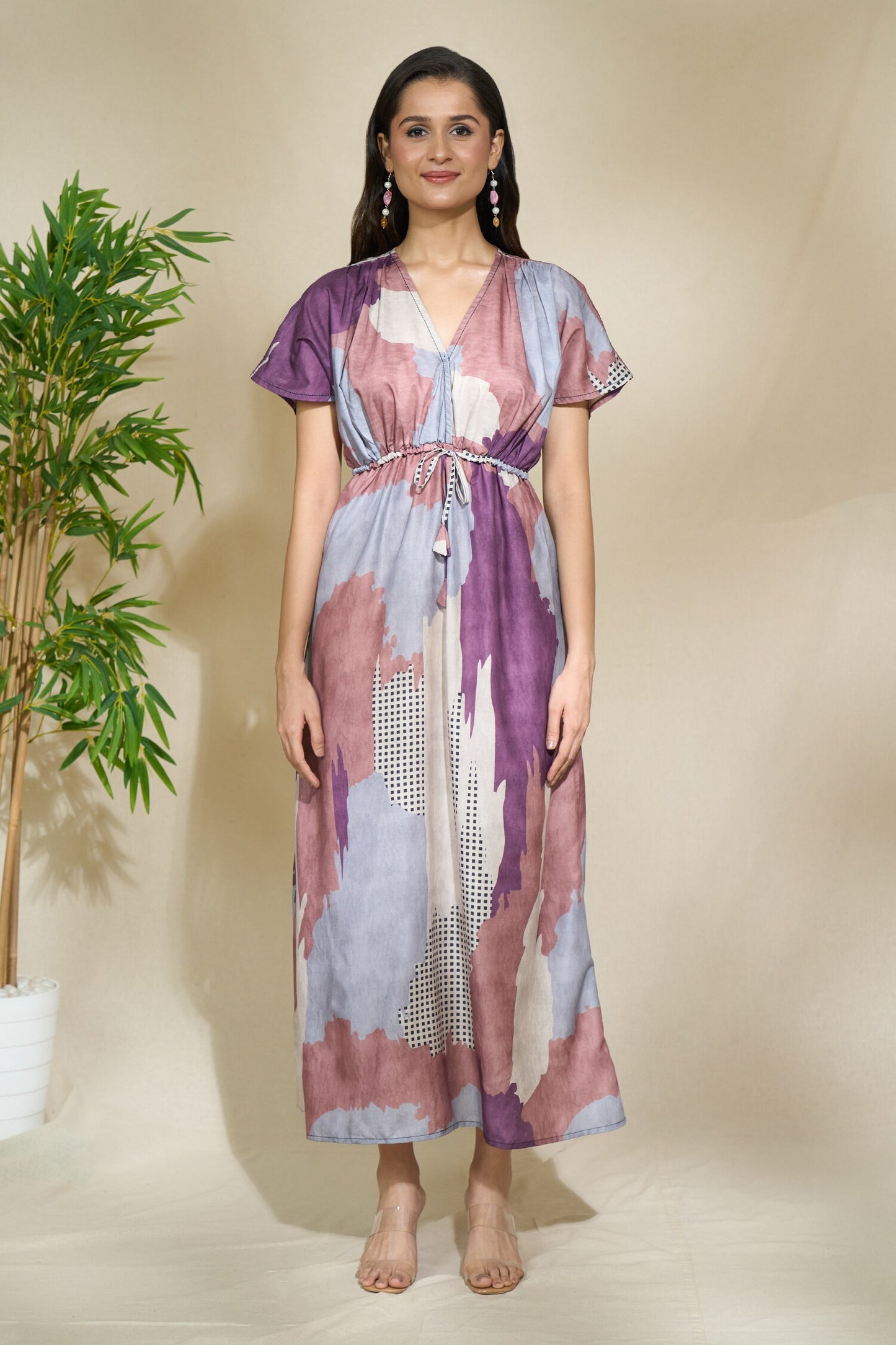 GEOMETRIC KAFTAN DRESS