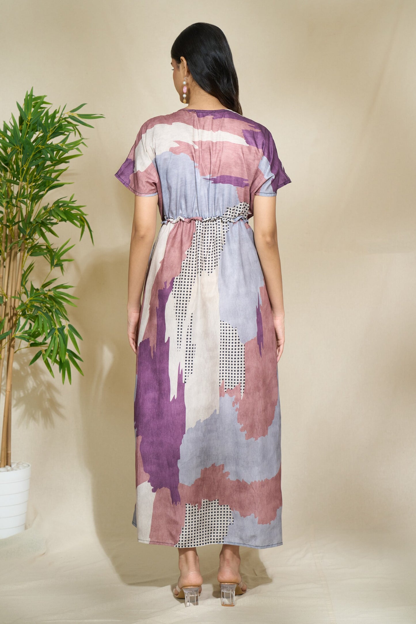 GEOMETRIC KAFTAN DRESS