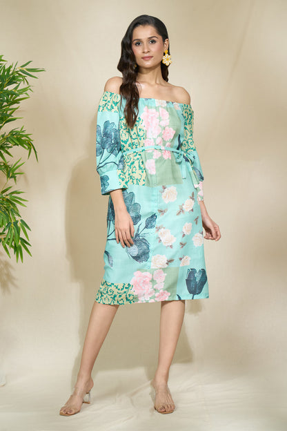 FLORAL OFFSHOULDER DRESS