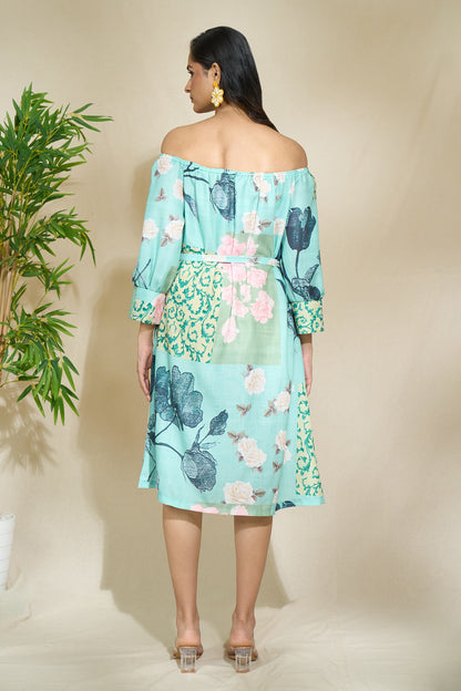 FLORAL OFFSHOULDER DRESS