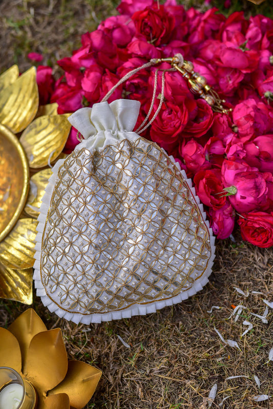 OFF WHITE GOTA POTHLI BAG