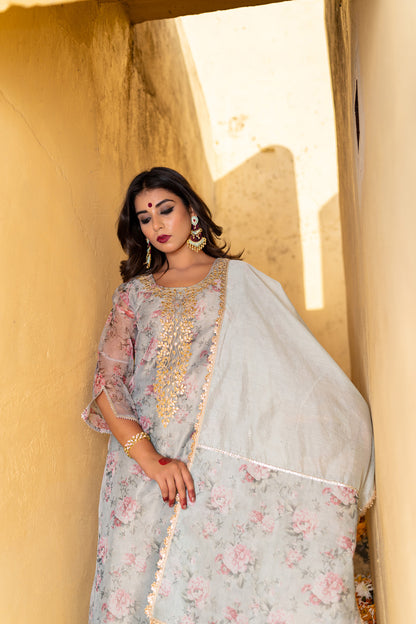 POWDER BLUE GOTAPATTI SUIT