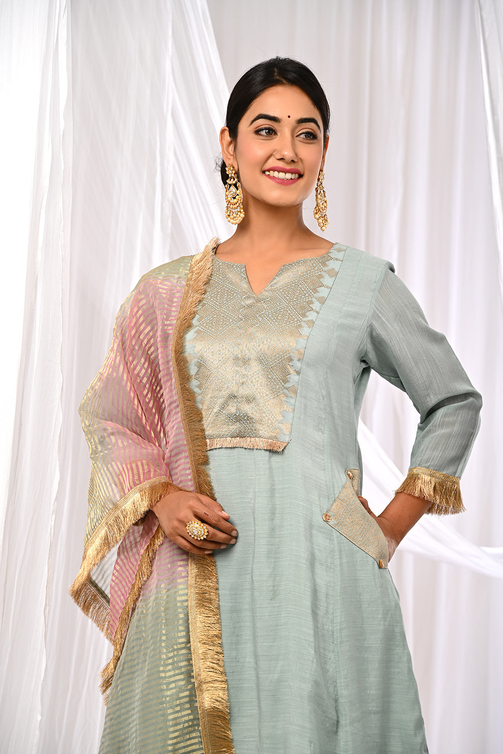 POWDER BLUE SUKOON SET