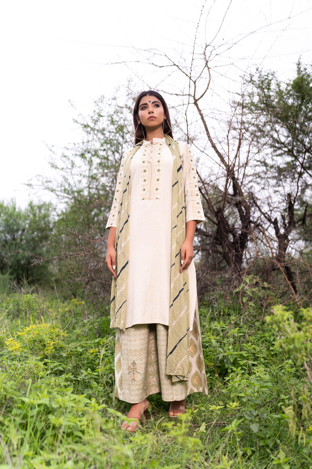 SAGE GREEN SHARARA SET