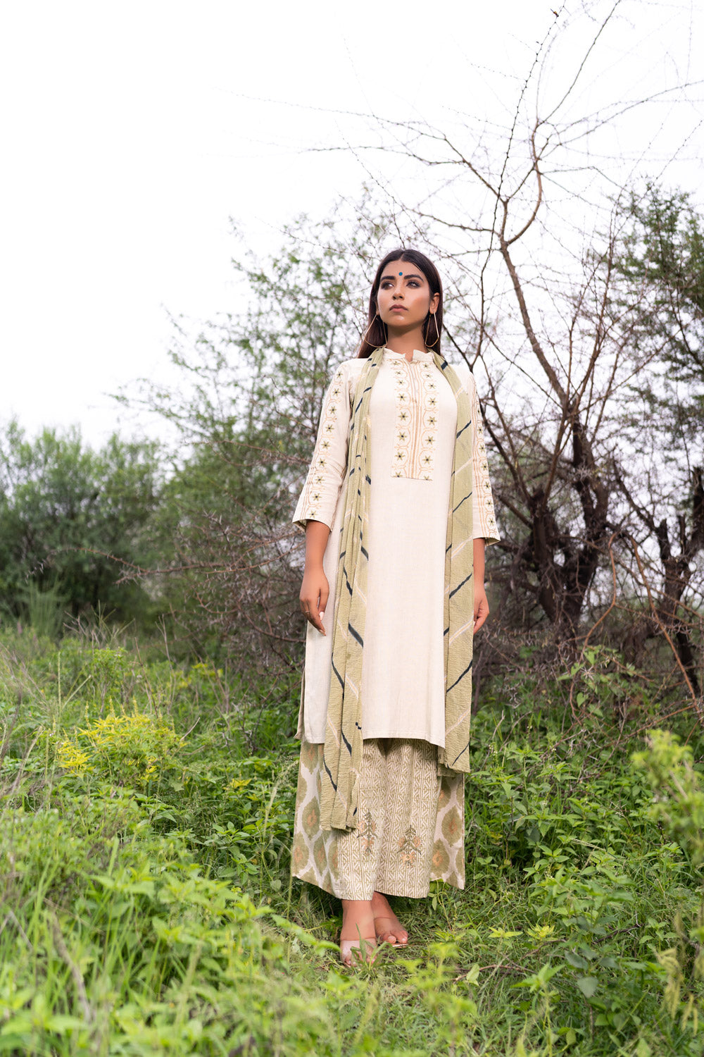 SAGE GREEN SHARARA SET