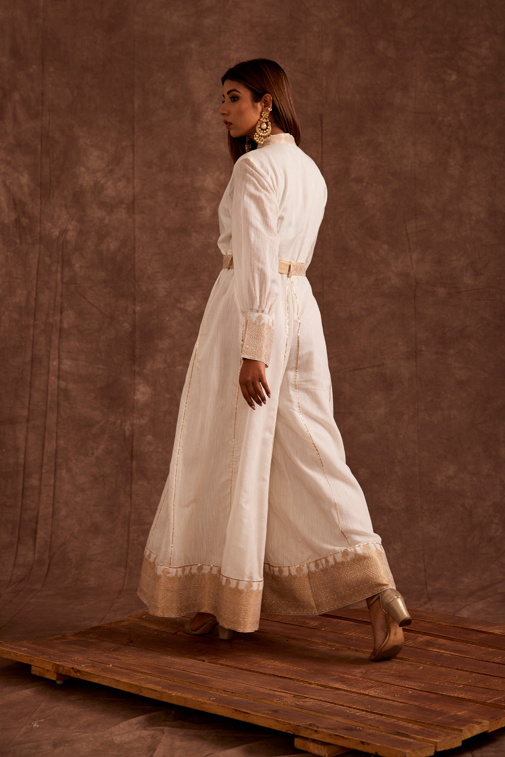 FLAIRED IVORY JUMPSUIT