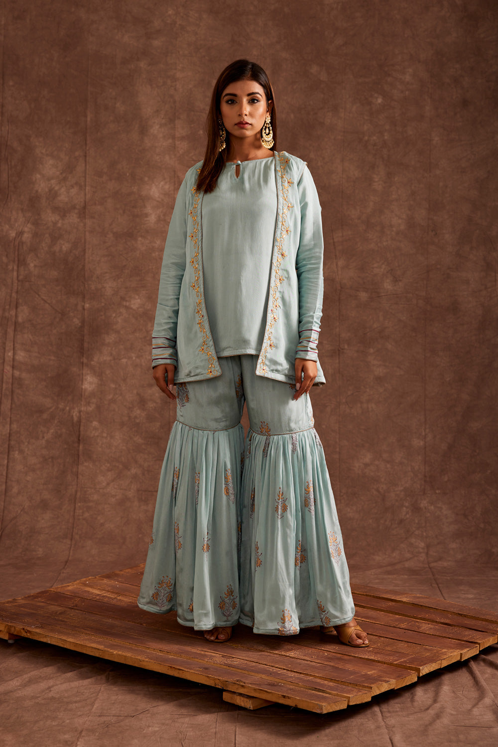 JACKETED GHARARA SET