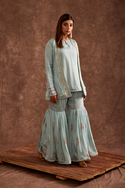 JACKETED GHARARA SET