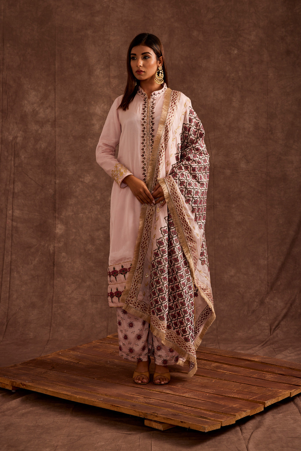 BLUSHED PESHAWARI SUIT