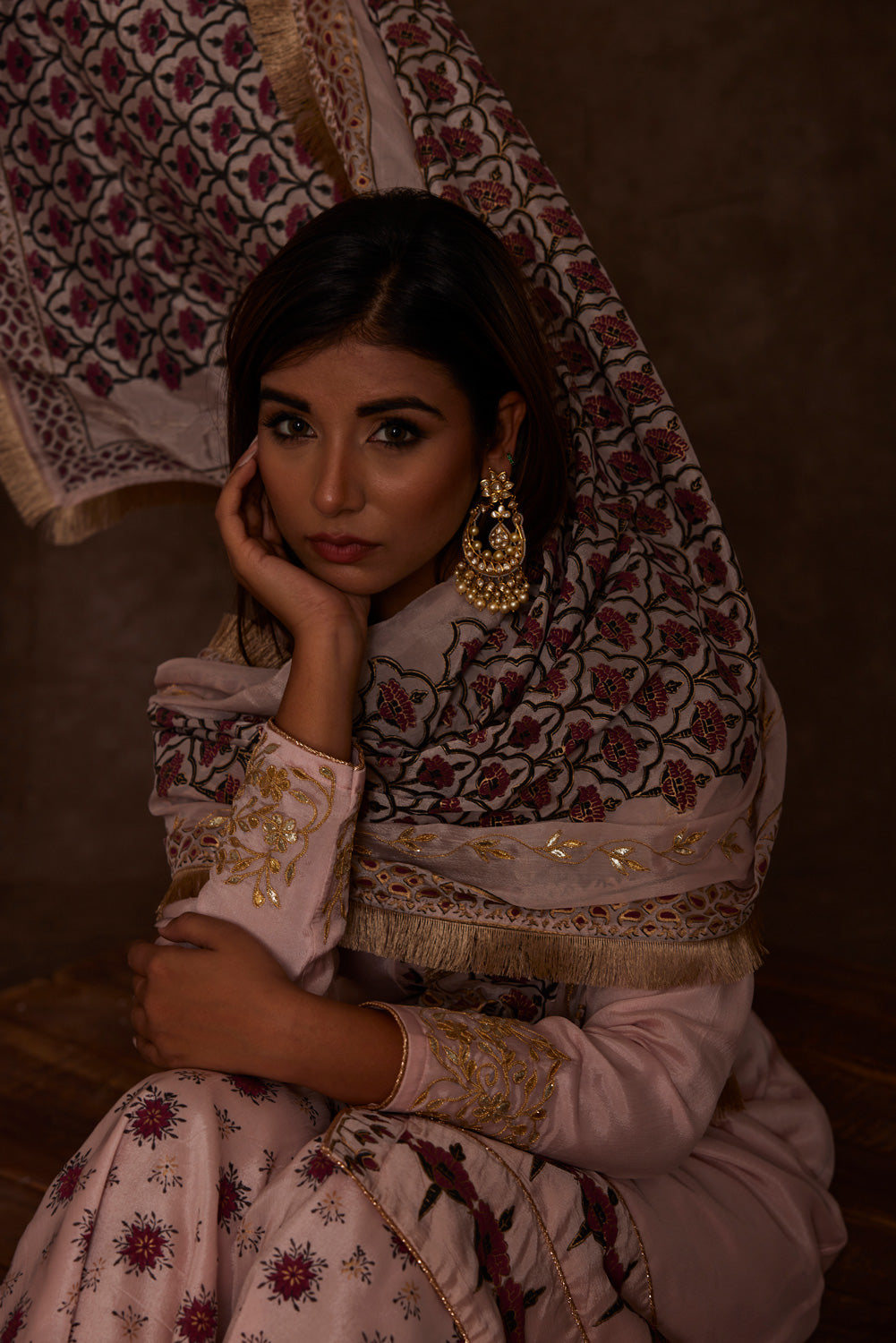 BLUSHED PESHAWARI SUIT