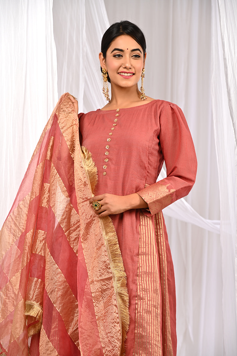 VINTAGE BLUSH PEACH SUKOON SET