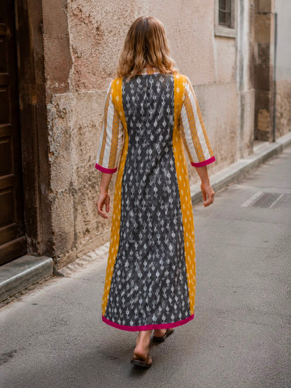 IKKAT PURE COTTON DRESS