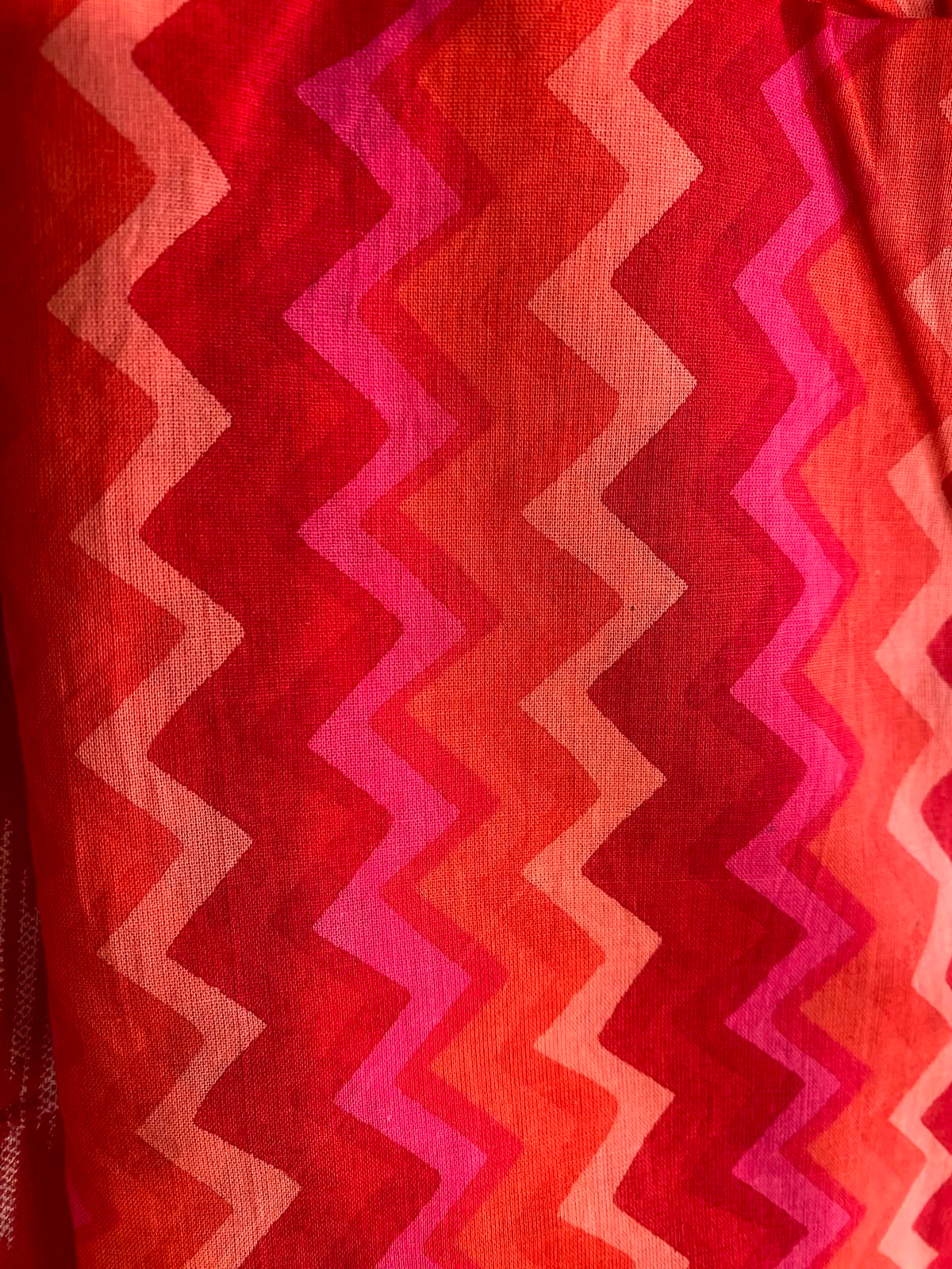 JAIPURI PEACOCK HANDBLOCK COTTON DRESS